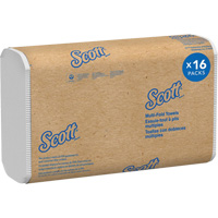 Essuie-tout &agrave; plis multiples en fibres recycl&eacute;es &agrave; 100 % Scott, 1 pli, 9-2/5" lo x 9-1/5" la, 250 /pqt Cintas