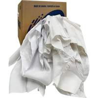 Recycled Wiping Rags, Cotton, White, 10 lbs. Cintas