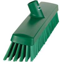 Push Broom Head, Fine/Stiff Bristles, 16-1/2", Polyester/Polypropylene, Green Cintas