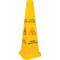 Wet Floor Safety Cone, Bilingual with Pictogram Cintas