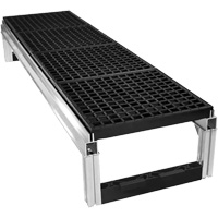 FOUNDATION Open Drainage Modular Aluminum Work Platform Kit, 18" W x 72" D, 400 lbs. Capacity, All-Welded Cintas