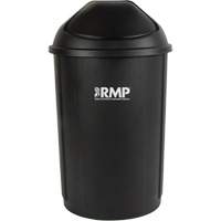 Half-Round Garbage Bin with Lid, Polyethylene, 21 US gal. Cintas