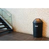 Half-Round Garbage Bin with Lid, Polyethylene, 21 US gal. Cintas