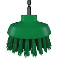 Brosse ronde HyDrive pour perceuse, Soies Tr&egrave;s ferme, Longueur de 3-1/10", Vert Cintas