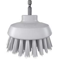 Brosse ronde HyDrive pour perceuse, Soies Tr&egrave;s ferme, Longueur de 3-1/10", Blanc Cintas