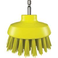 Brosse ronde HyDrive pour perceuse, Soies Tr&egrave;s ferme, Longueur de 3-1/10", Jaune Cintas