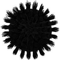 Brosse ronde HyDrive pour perceuse, Soies Tr&egrave;s ferme, Longueur de 3-1/10", Noir Cintas