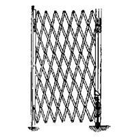 Galvanized Folding Security Gates, Fixed Single Folding, 4' L x 6' H Expanded Cintas