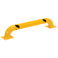 Garde-corps &agrave; profil bas pour rayonnages, 4' la x 0,75' h, Jaune Cintas
