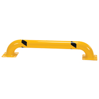 Garde-corps &agrave; profil bas pour rayonnages, 4' la x 0,75' h, Jaune Cintas