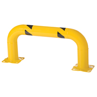 Garde-corps &agrave; profil bas pour rayonnages, 3' la x 1,4' h, Jaune Cintas