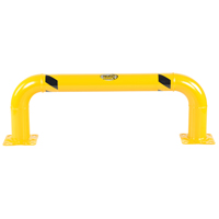 Garde-corps &agrave; profil bas pour rayonnages, 4' la x 1,4' h, Jaune Cintas