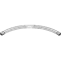 90° Curved Curtain Partition Track with Splicers, 3' L Cintas