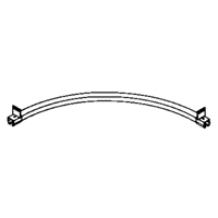 Beam Mounted 90° Curved Curtain Partition Track, 3' L Cintas