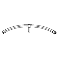 Floor Mounted 90° Curved Curtain Partition Track, 3' L Cintas