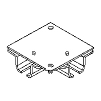 Ceiling Mount Curtain Partition 90° Corner Connector Cintas