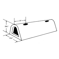 D&eacute;fenses de quai en caoutchouc refoul&eacute;, Caoutchouc, 4-1/2" la x 12" lo x 3-3/4" p Cintas