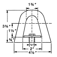 D&eacute;fenses de quai en caoutchouc refoul&eacute;, Caoutchouc, 4-1/2" la x 12" lo x 3-3/4" p Cintas