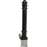 Bornes d&eacute;coratives amovibles, Acier, 40" h x 4-1/2" la, Noir Cintas