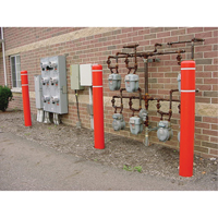 Polyethylene Bollard Covers, 6-5/8" Dia. x 60" L, Red Cintas