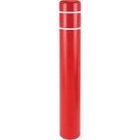 Polyethylene Bollard Covers, 4-1/2" Dia. x 52" L, Red Cintas