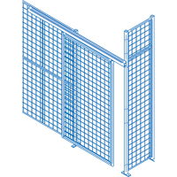 Composantes pour partitions & cloisons grillag&eacute;es - Portes coulissantes, 4' la x 8' h Cintas