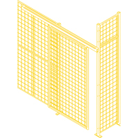 Composantes pour partitions & cloisons grillag&eacute;es - Portes coulissantes, 4' la x 8' h Cintas