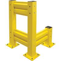 Barri&egrave;re de s&eacute;curit&eacute; de qualit&eacute; industrielle, Acier, 19" lo x 12" h, Jaune s&eacute;curit&eacute; OSHA Cintas