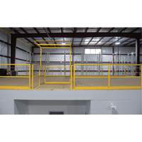 Mezzanine Safety Gate, 68-1/2" L x 42" H, 80-1/16" Raised, Yellow Cintas