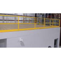 Mezzanine Safety Gate, 68-1/2" L x 42" H, 80-1/16" Raised, Yellow Cintas