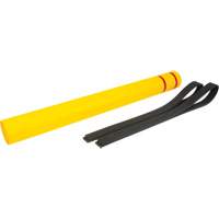 Capuchon en poly&eacute;thyl&egrave;ne pour borne de protection, 4-1/2" dia. x 52" l, Rouge/Jaune Cintas