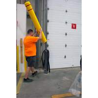 Capuchon en poly&eacute;thyl&egrave;ne pour borne de protection, 6-5/8" dia. x 52" l, Rouge/Jaune Cintas