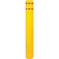 Capuchon en poly&eacute;thyl&egrave;ne pour borne de protection, 6-5/8" dia. x 52" l, Rouge/Jaune Cintas