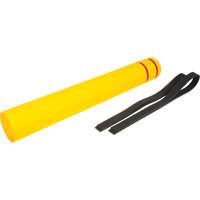 Capuchon en poly&eacute;thyl&egrave;ne pour borne de protection, 6-5/8" dia. x 52" l, Rouge/Jaune Cintas