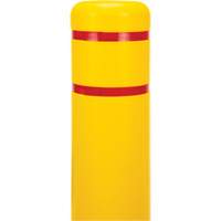 Capuchon en poly&eacute;thyl&egrave;ne pour borne de protection, 6-5/8" dia. x 52" l, Rouge/Jaune Cintas
