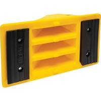Cales de roue avec surface antid&eacute;rapante en caoutchouc, Polyur&eacute;thane, Jaune, 11-1/4" la x 21" p x 12-1/4" h Cintas