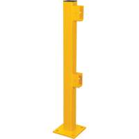 Poteau d'extr&eacute;mit&eacute; pour garde-corps l&eacute;gers, Acier, 42" h, Jaune s&eacute;curit&eacute; OSHA Cintas