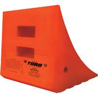 70 Ton Large Equipment Wheel Chock, Urethane, Orange Cintas