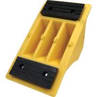 75 Ton Large Equipment Wheel Chock with Grip Pads, Urethane, Yellow Cintas