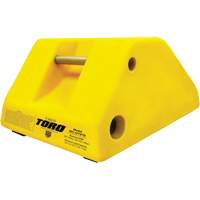 255 Ton Large Equipment Wheel Chock with Handle & Hole, Urethane, Yellow Cintas