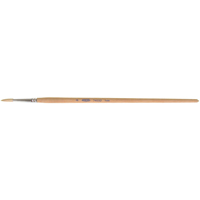 Pure White Bristle Round Marking Paint Brush, 3/16" Brush Width, White China, Wood Handle Cintas