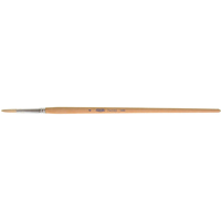 Pure White Bristle Round Marking Paint Brush, 7/32" Brush Width, White China, Wood Handle Cintas