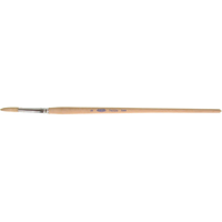 Pure White Bristle Round Marking Paint Brush, 1/4" Brush Width, White China, Wood Handle Cintas