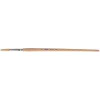 Pure White Bristle Round Marking Paint Brush, 9/32" Brush Width, White China, Wood Handle Cintas