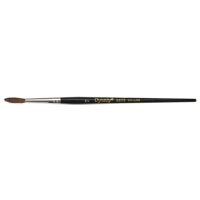 Black Pointed Bristle Artist Brush, 4 mm Brush Width, Camel Hair, Wood Handle Cintas