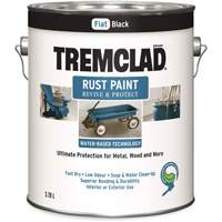 Tremclad&reg; Water-Based Rust Paint, 3.78 L, Gallon, Black Cintas