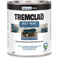 Tremclad&reg; Water-Based Rust Paint, 946 ml, Can, Black Cintas