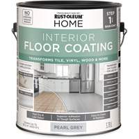 Home Interior Floor Coating System Base Coat, 3.78 L, Water-Based, Very Flat, Grey Cintas