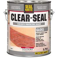 Seal-Krete&reg; Protective Sealer, 3.78 L, Water-Based, Gloss, Clear Cintas