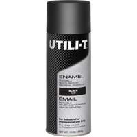 Peinture-&eacute;mail en a&eacute;rosol polyvalent UTILI-T, Noir, Brillant, 10 oz/283 g, Canette a&eacute;rosol Cintas